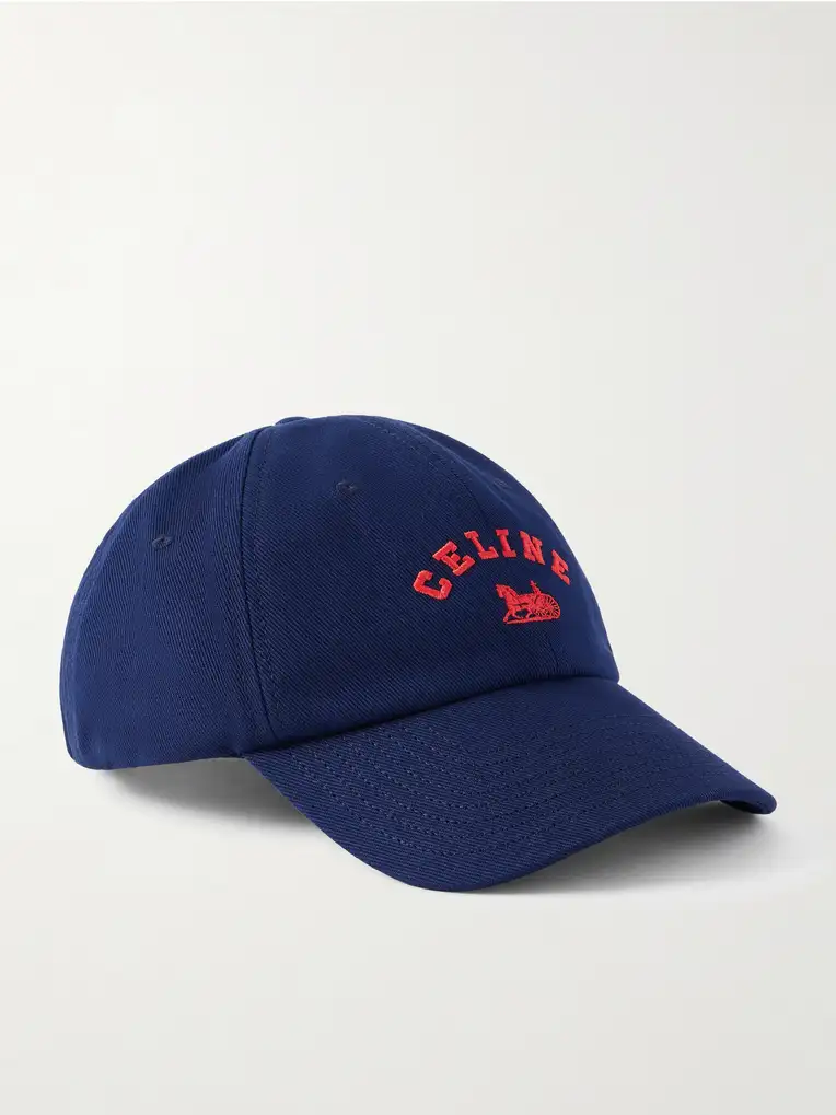 CELINE Sulky Logo-Embroidered Cotton-Twill Baseball Cap