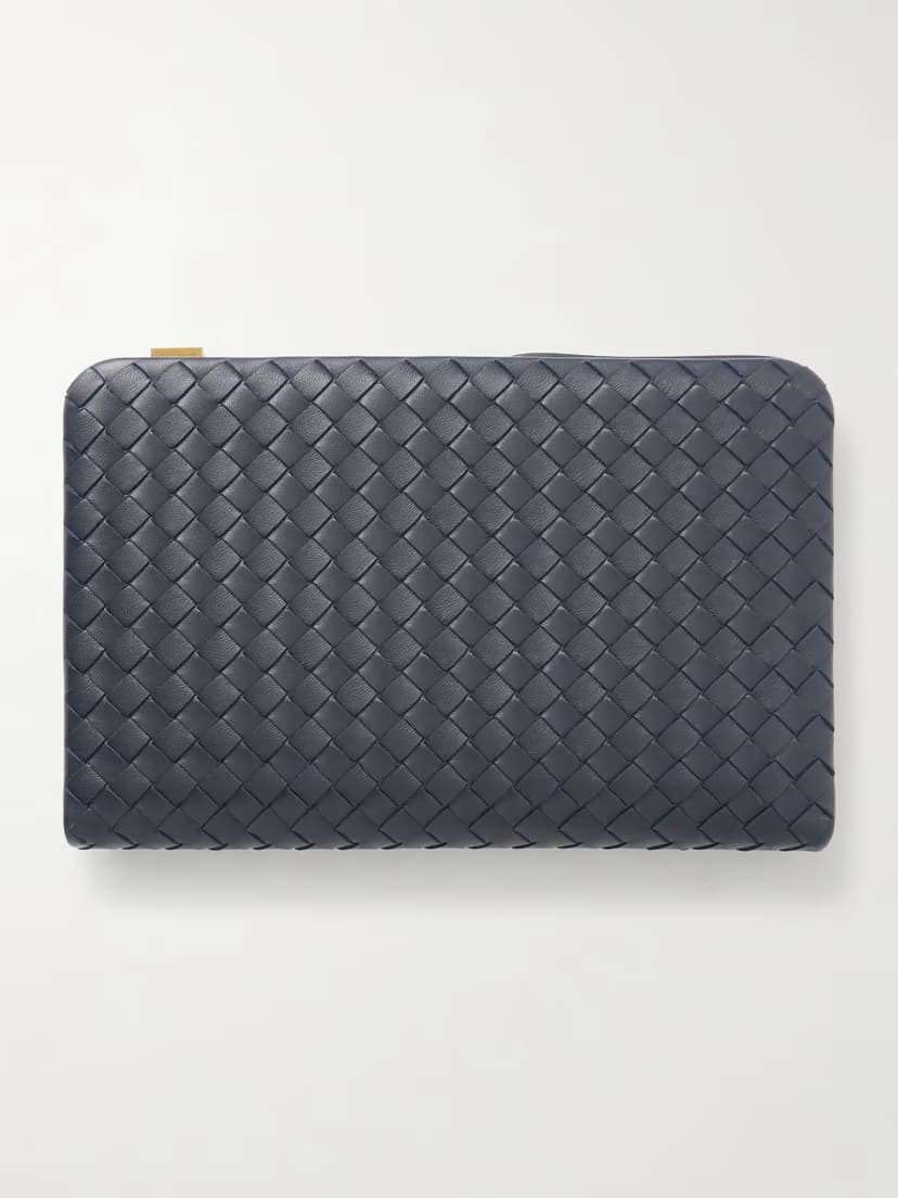 BOTTEGA VENETA Mezzanotte Intrecciato leather wallet