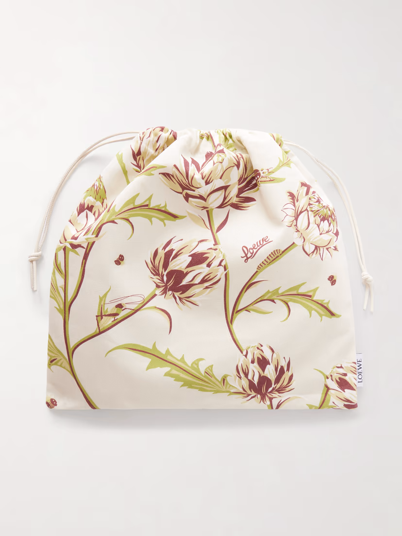 LOEWE Floral-print twill drawstring pouch