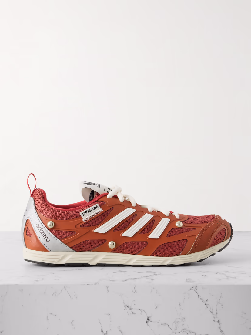 ADIDAS ORIGINALS + Song For The Mute Adizero PR studded rubber-trimmed mesh sneakers