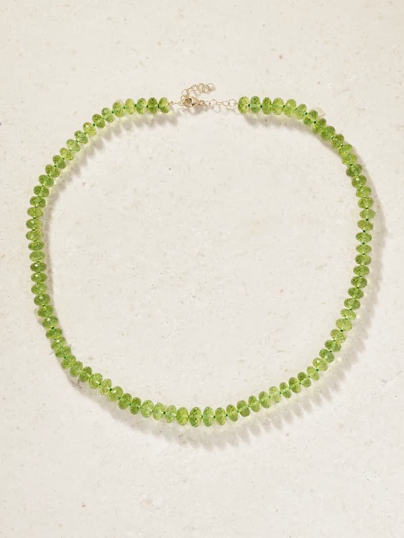 JIA JIA Oracle 14-karat gold peridot necklace
