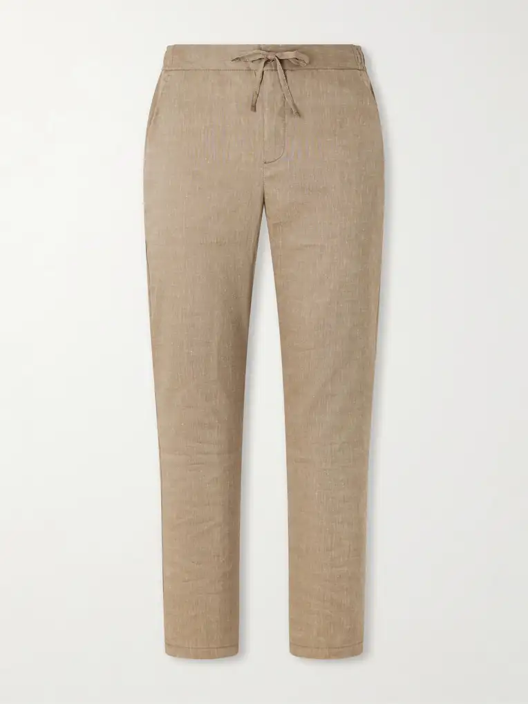 FRESCOBOL CARIOCA Straight-Leg Cotton Suit Trousers