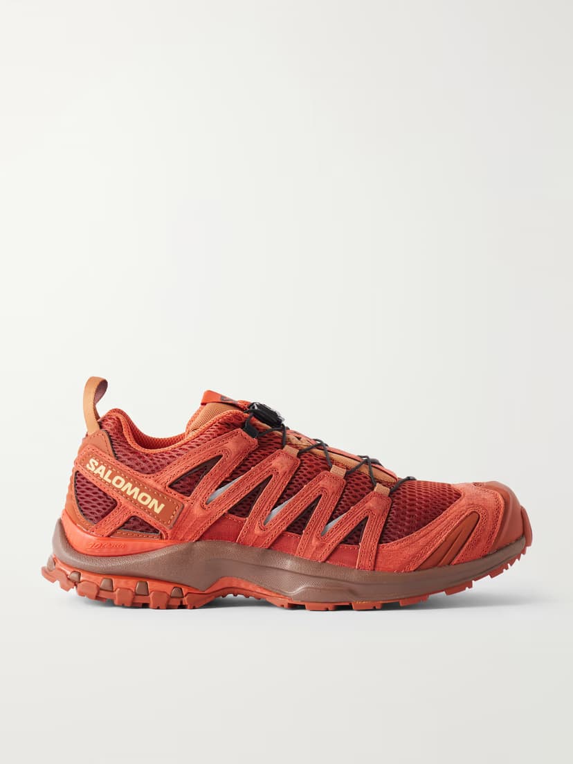 SALOMON XA PRO 3D suede-trimmed mesh sneakers