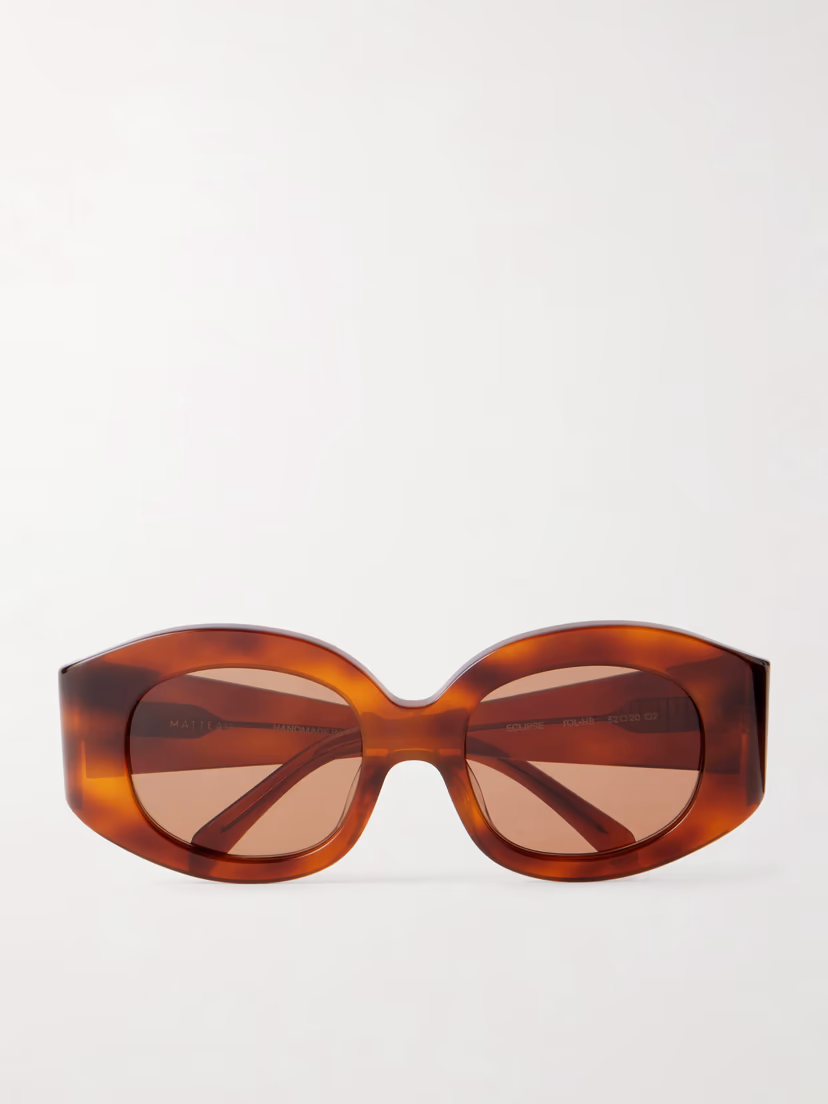 MATTEAU Eclipse round-frame tortoiseshell acetate sunglasses