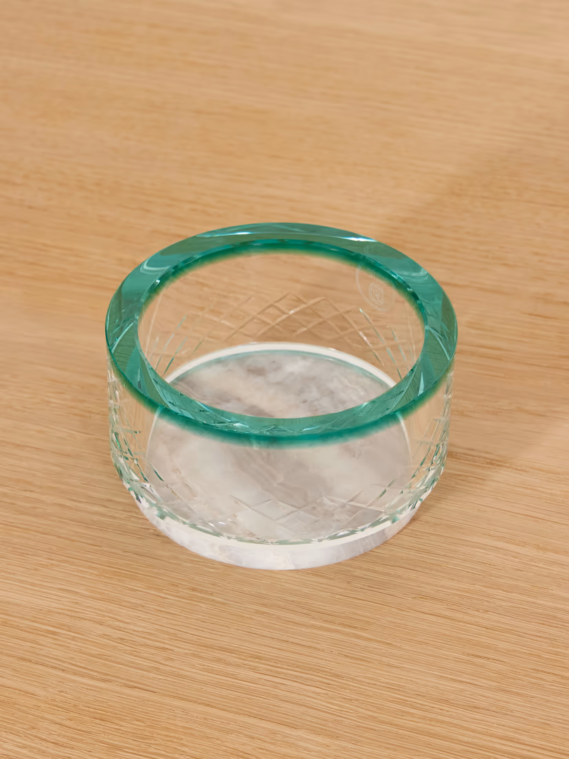 REFLECTIONS COPENHAGEN Gallant crystal and natural onyx nut bowl