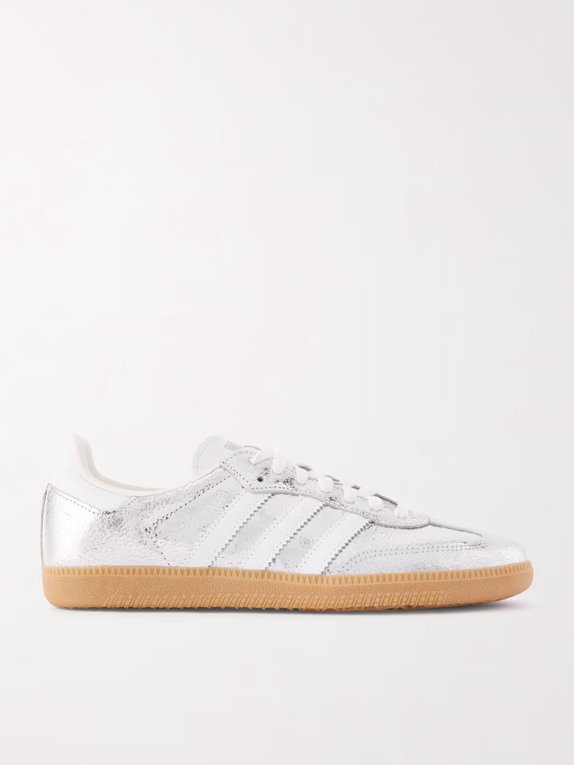 ADIDAS ORIGINALS Samba OG metallic leather sneakers