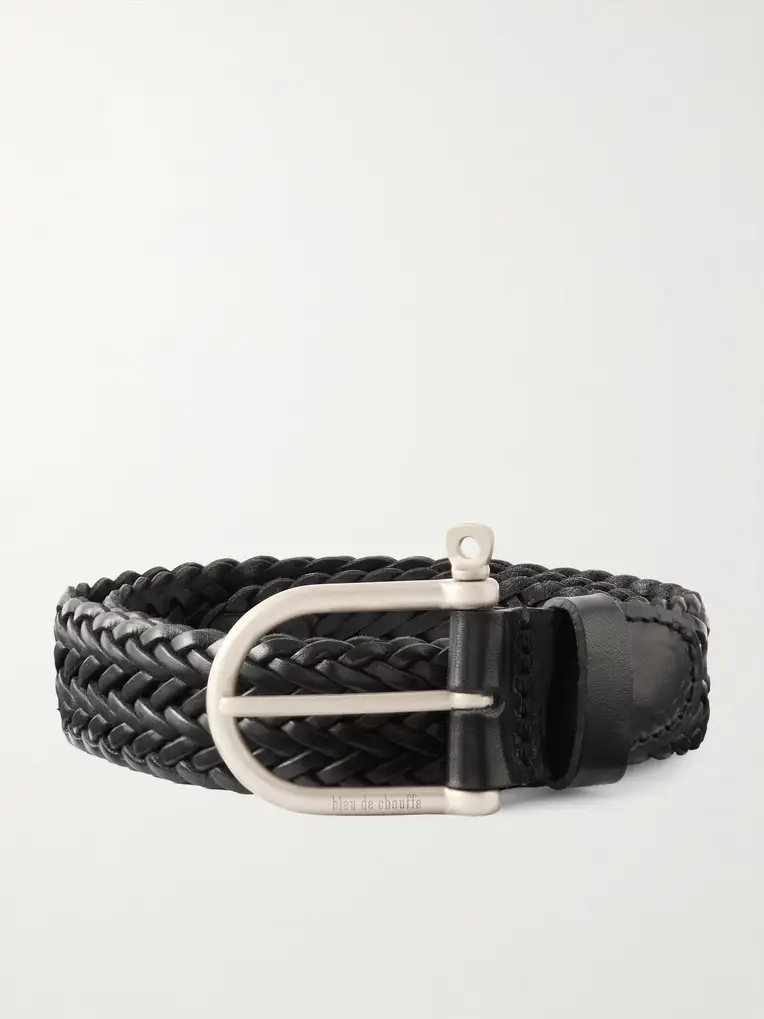 BLEU DE CHAUFFE 3.5cm Manille Leather Belt