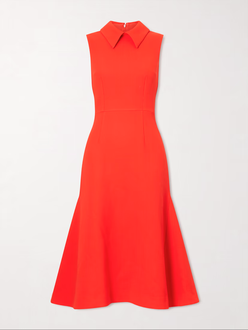 EMILIA WICKSTEAD Leontine wool-crepe midi dress