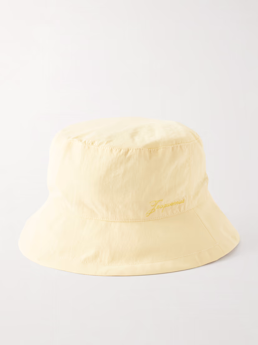 JACQUEMUS Le Bob Baluchon embroidered shell bucket hat