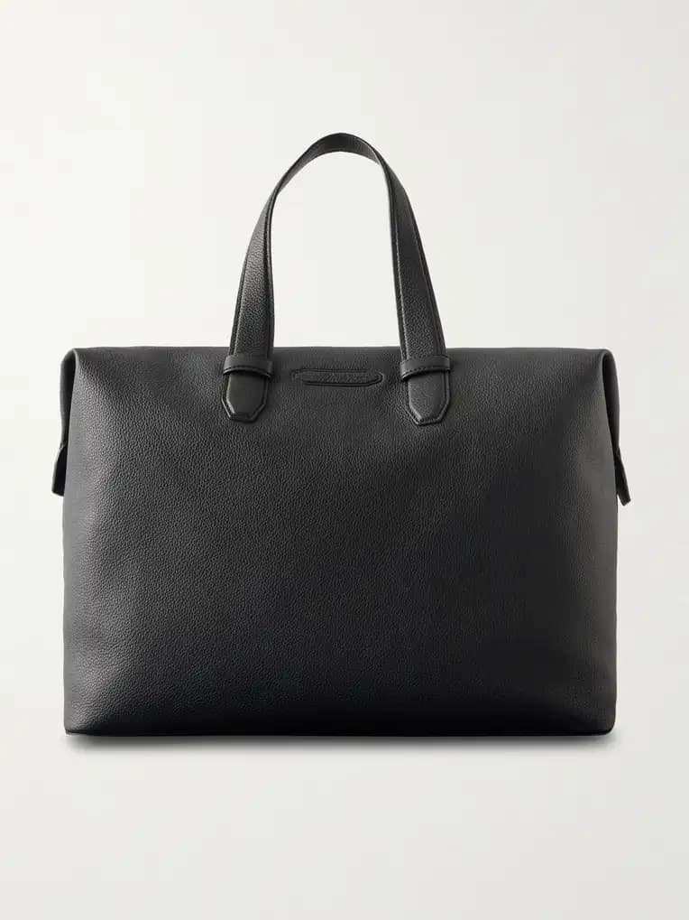 BRIONI Full-Grain Leather Weekend Bag