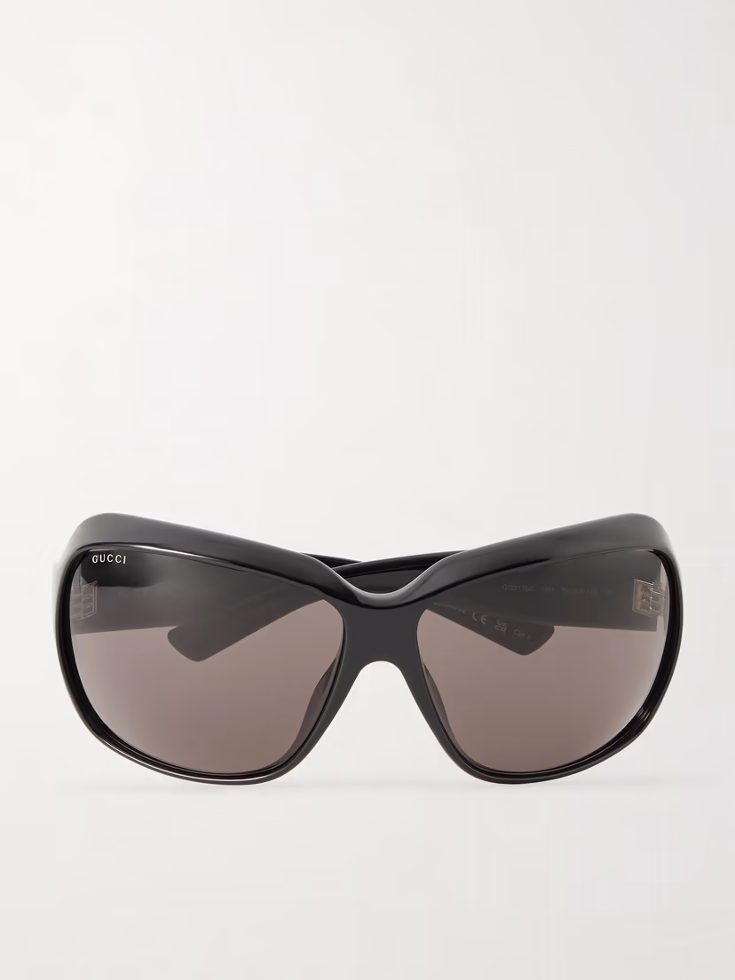 GUCCI EYEWEAR Oval cat-eye acetate sunglasses