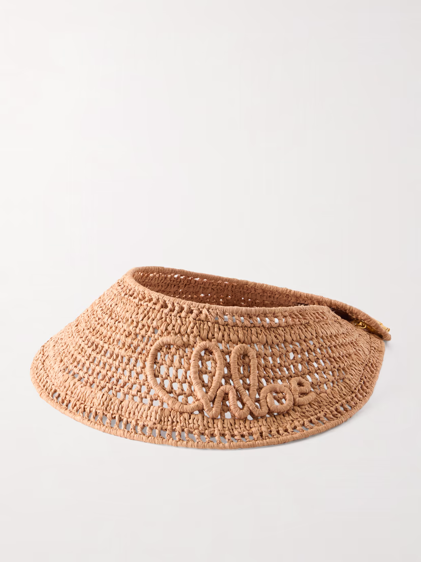 CHLOÉ Summer Banana raffia hat