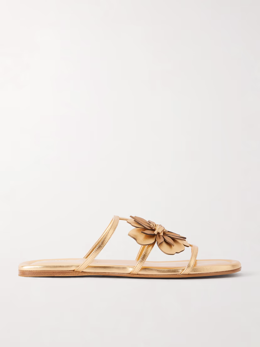 ZIMMERMANN Embellished metallic leather sandals