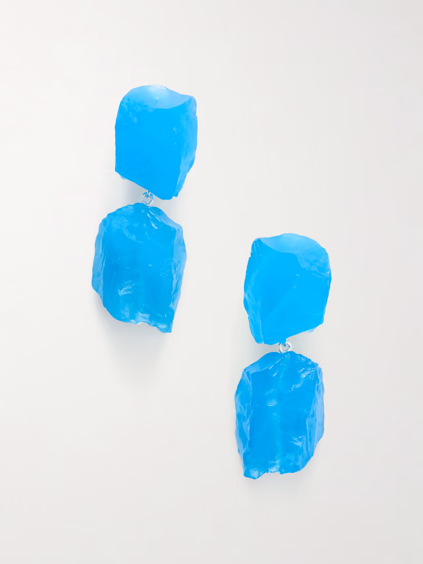 COMPLETEDWORKS Silver-plated and resin drop earrings