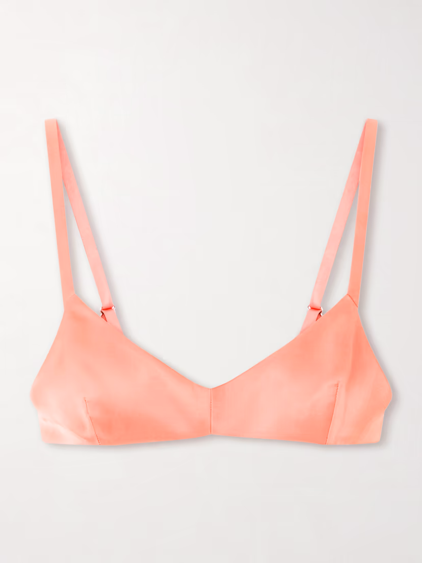 KHAITE Talita satin bralette