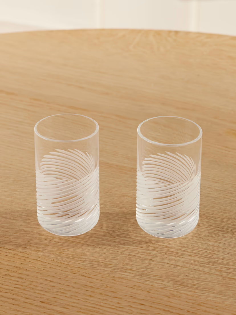 BRUNELLO CUCINELLI Set of two whisky glasses