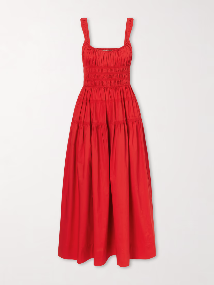 DÔEN Clover organic cotton-poplin midi dress