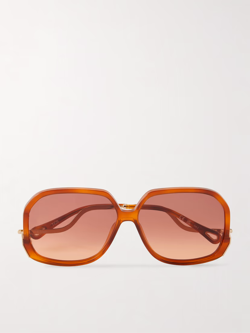 CHLOÉ EYEWEAR Square-frame acetate sunglasses