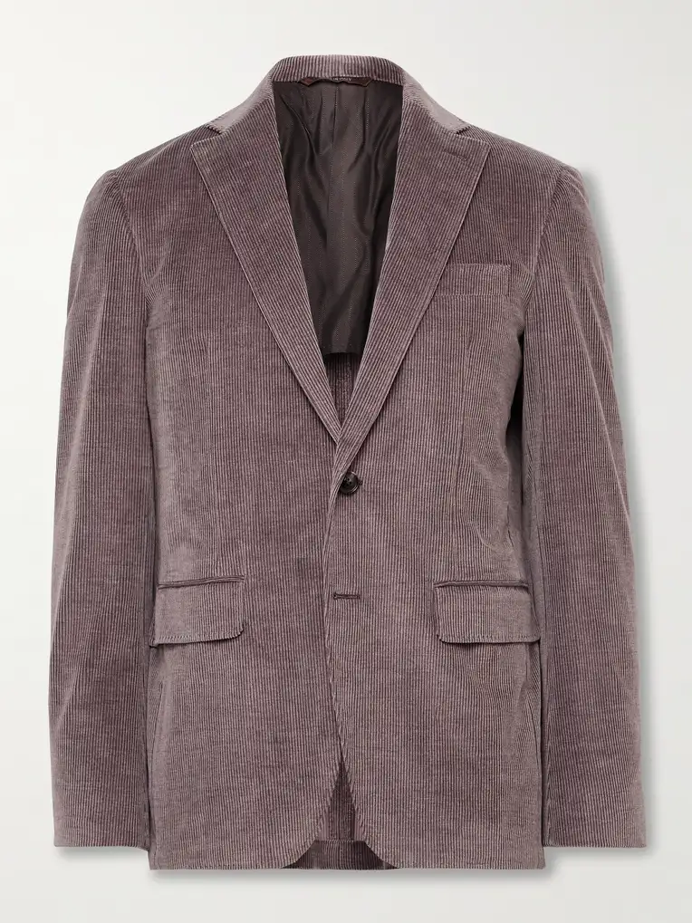 CANALI Kei Slim-Fit Cotton-Blend Corduroy Suit Jacket