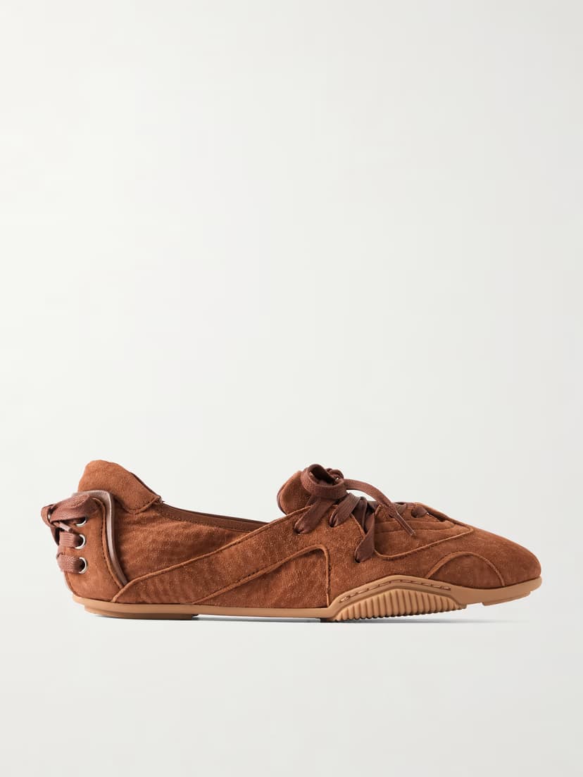 ACNE STUDIOS Bilaria Pigalle leather-trimmed suede sneakers