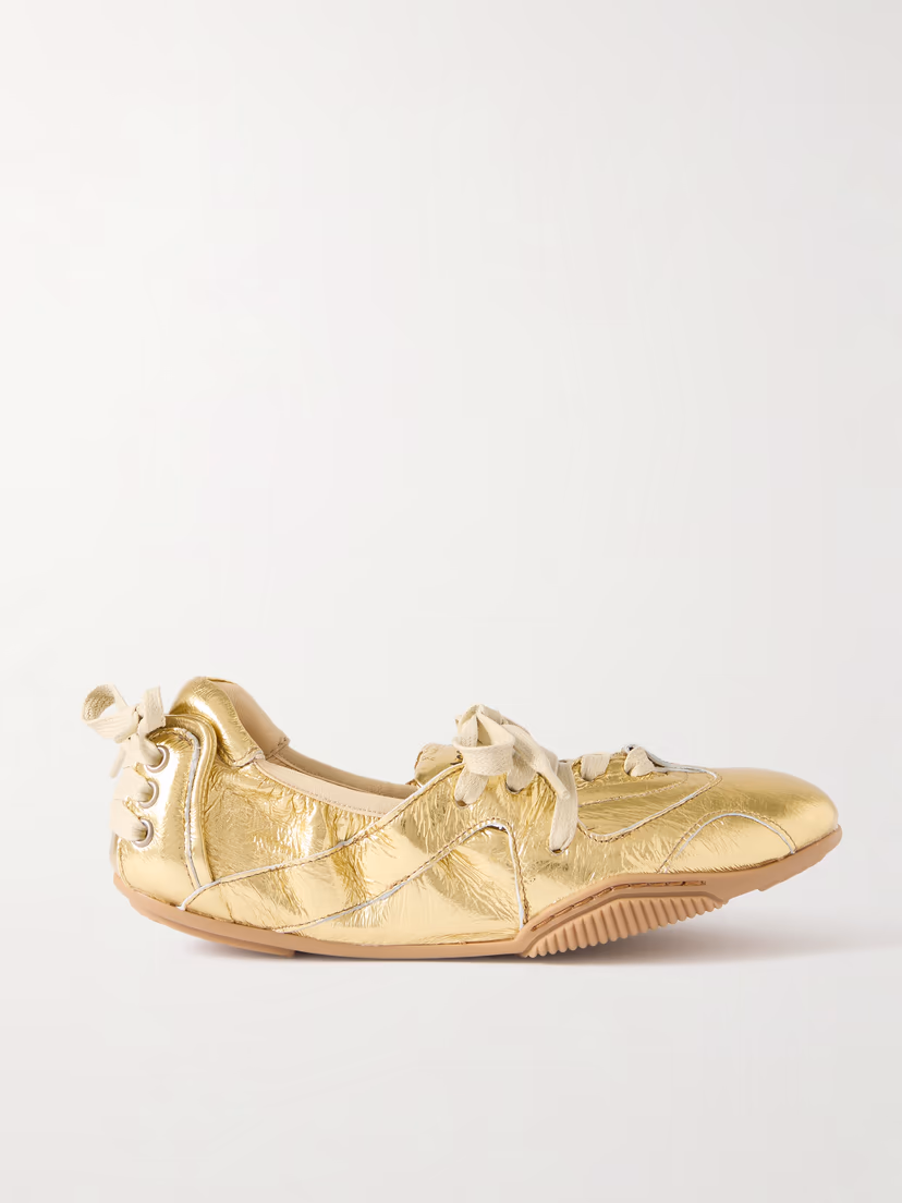 ACNE STUDIOS Metallic leather sneakers