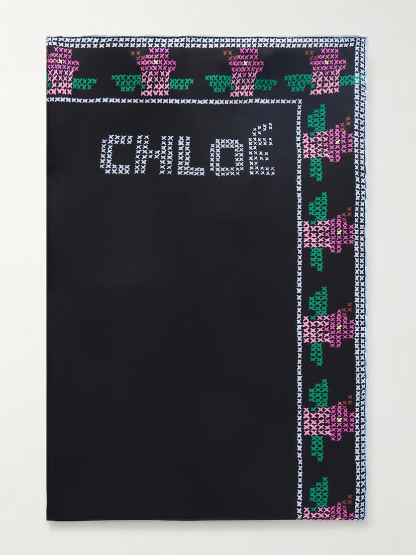CHLOÉ Printed silk scarf
