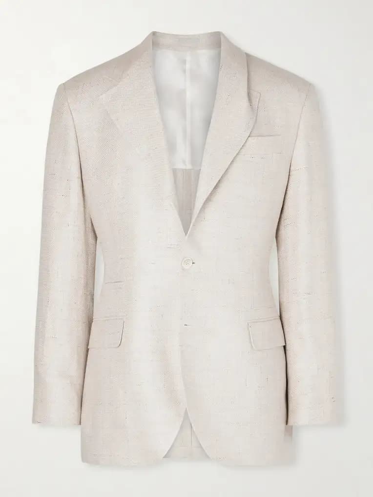 BRUNELLO CUCINELLI Silk, Linen and Wool-Blend Blazer