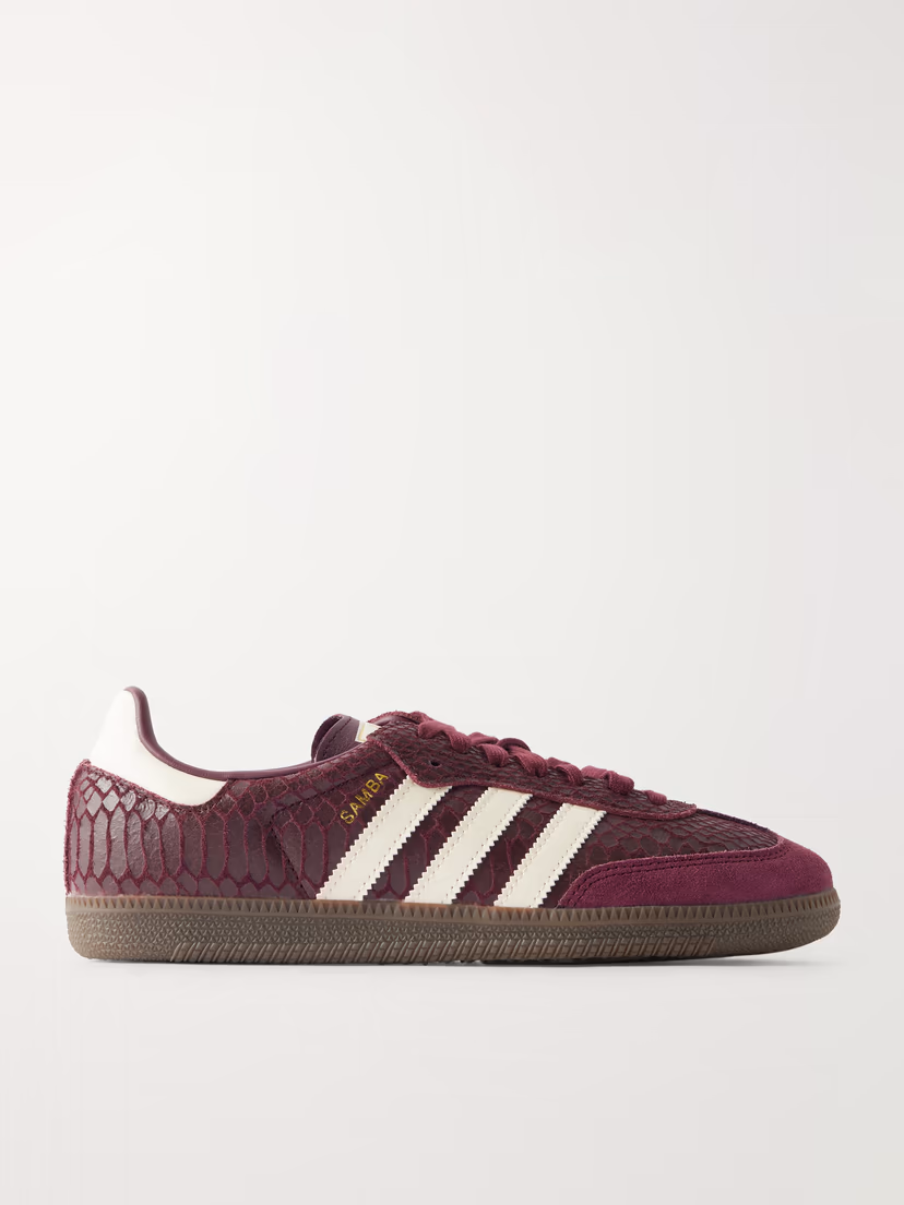ADIDAS ORIGINALS Samba OG snake-effect leather sneakers