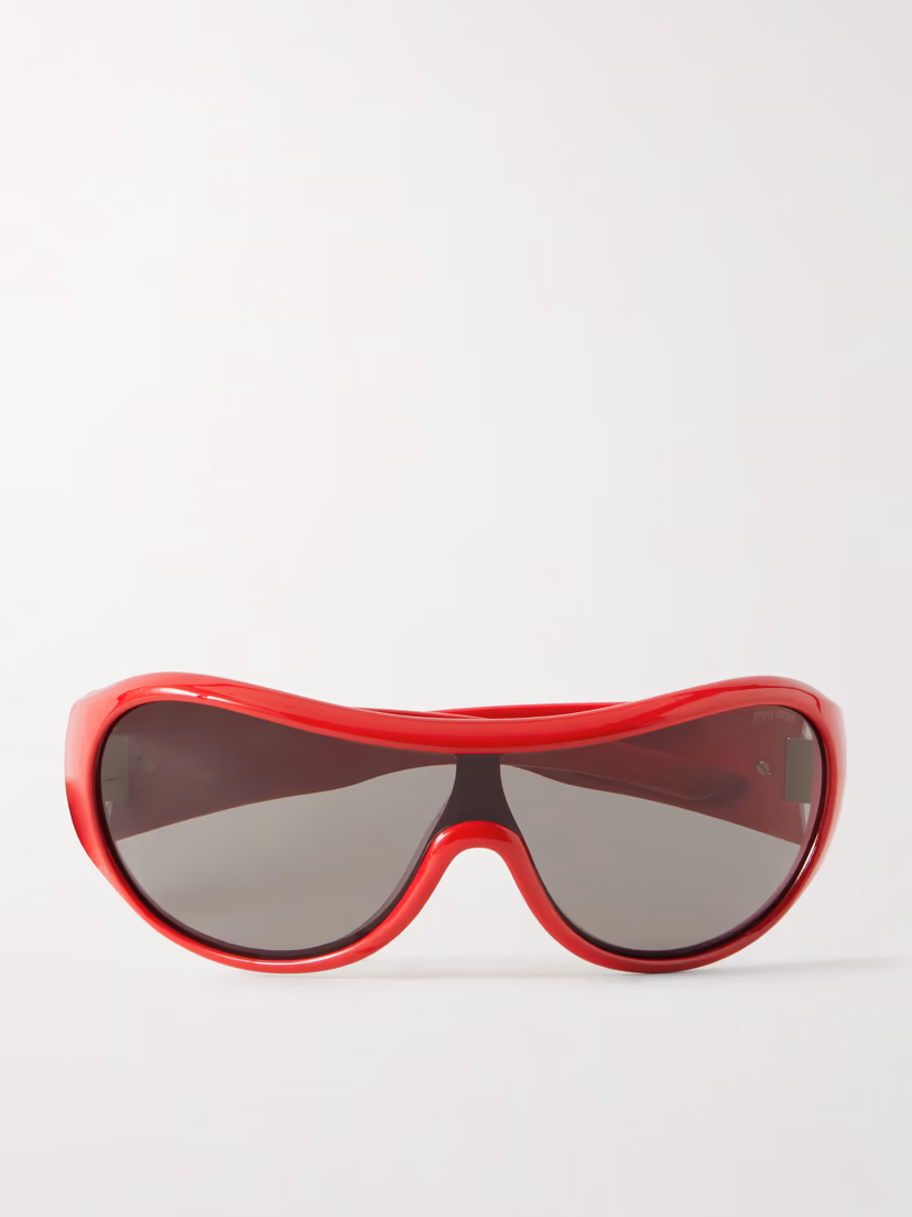 MIU MIU Rounded-frame acetate sunglasses