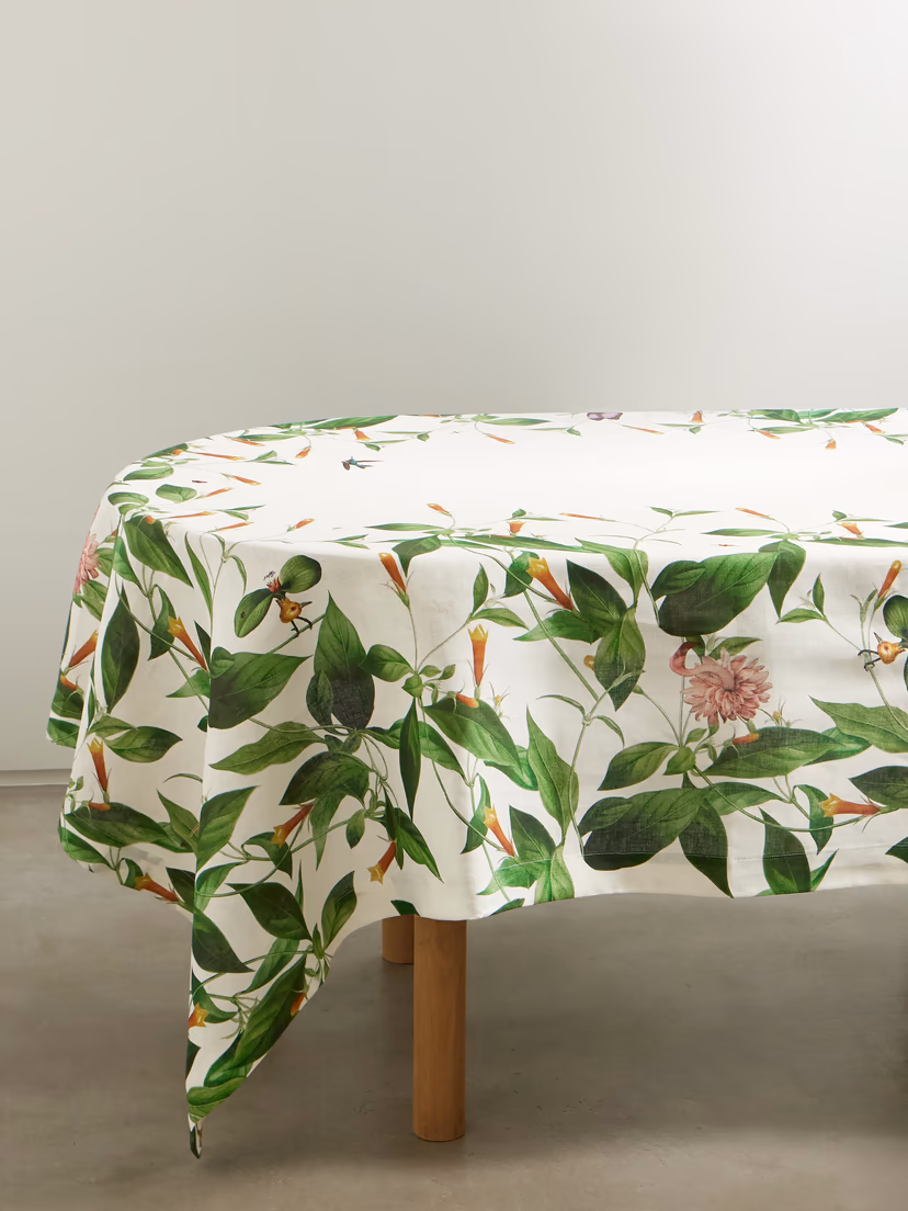 LA DOUBLEJ + Beto Val large printed linen tablecloth