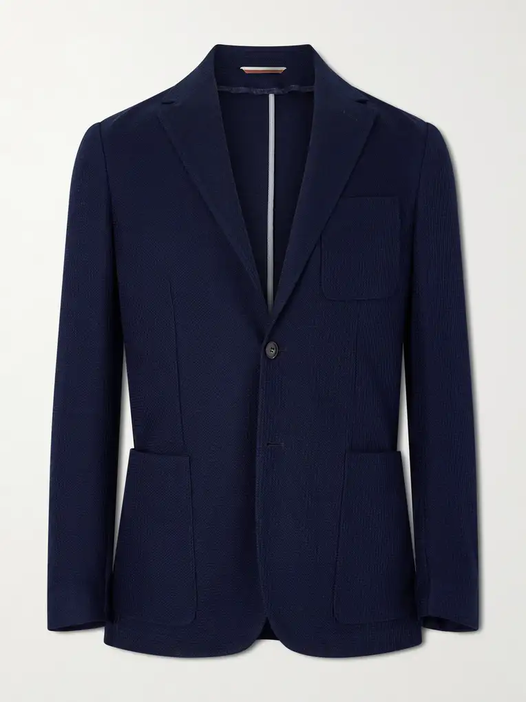 CANALI Textured-Cotton Blazer