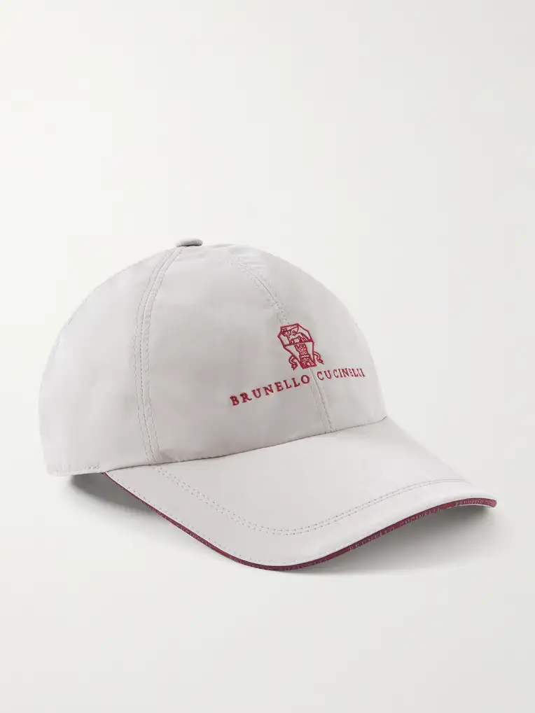 BRUNELLO CUCINELLI Logo-Embroidered Shell Cap