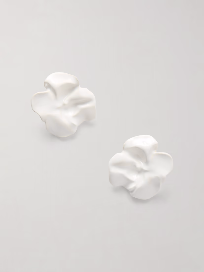 COMPLETEDWORKS Flower silver-plated and enamel earrings