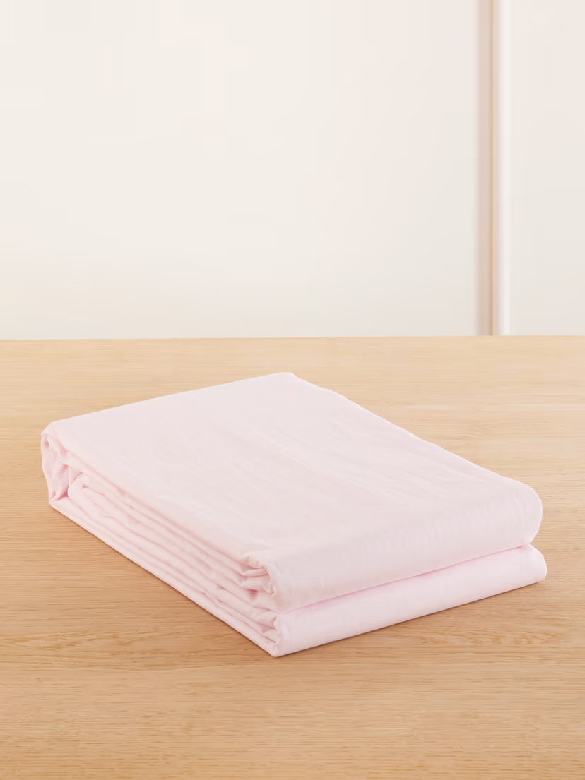 TEKLA Striped organic cotton-percale double duvet cover