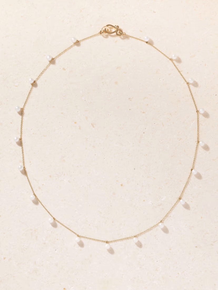 SOPHIE BILLE BRAHE Lou Lou 14-karat recycled gold pearl necklace