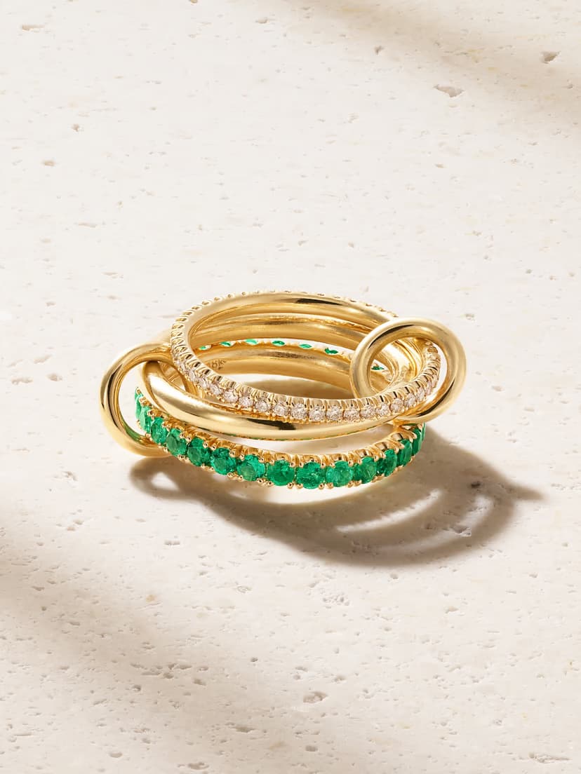 SPINELLI KILCOLLIN Norah 18-karat gold, emerald and diamond ring