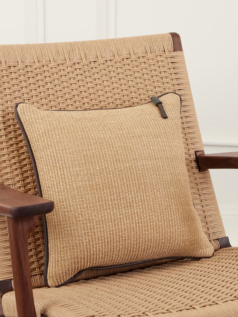 BRUNELLO CUCINELLI Raffia-effect cushion
