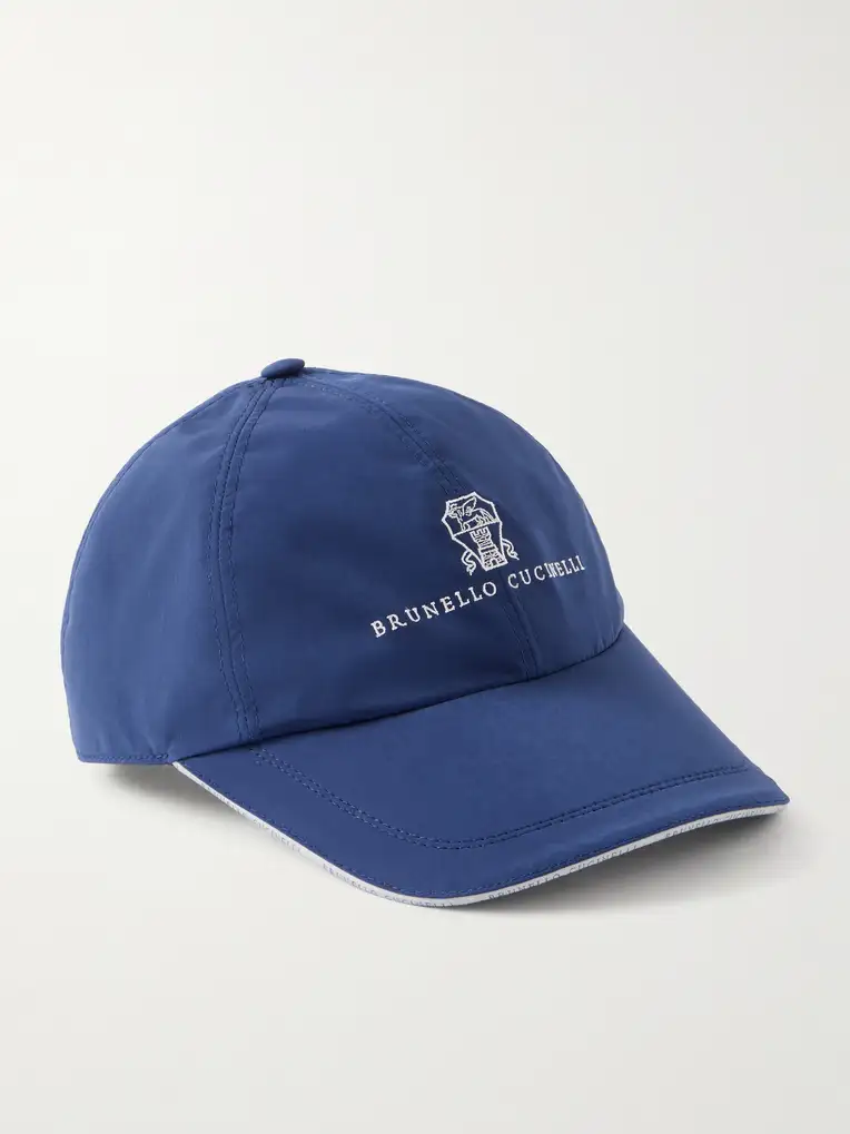 BRUNELLO CUCINELLI Logo-Embroidered Shell Cap
