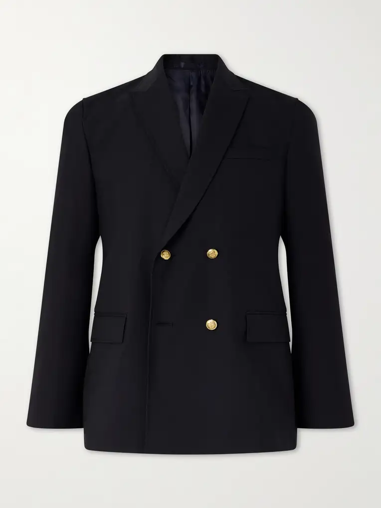 BEAMS PLUS Double-Breasted Grain de Poudre Wool Blazer