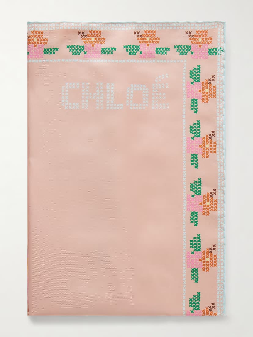 CHLOÉ Printed silk scarf