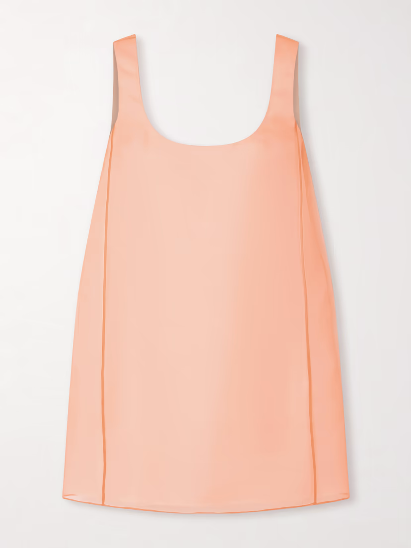 KHAITE Pranta silk-organza mini dress