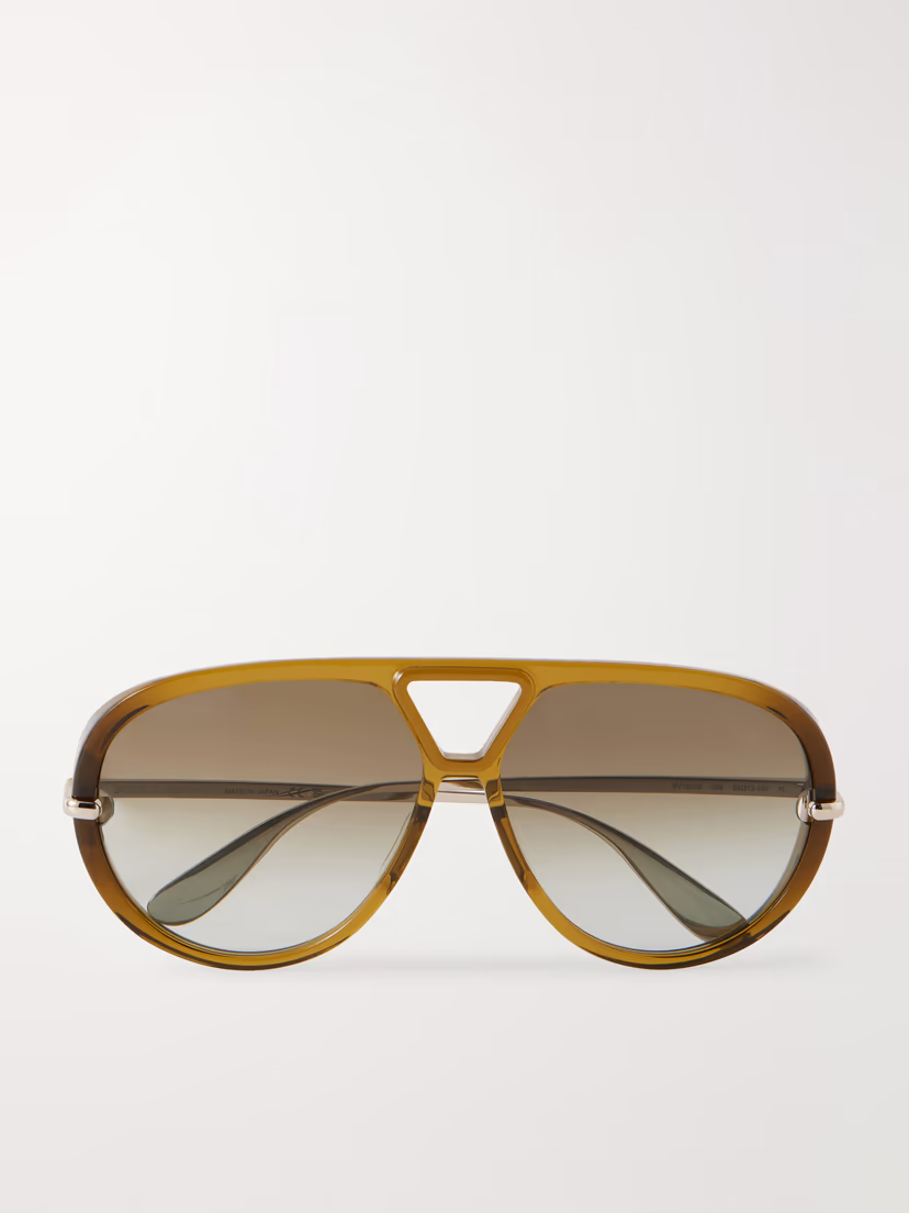 BOTTEGA VENETA EYEWEAR Aviator-style acetate sunglasses