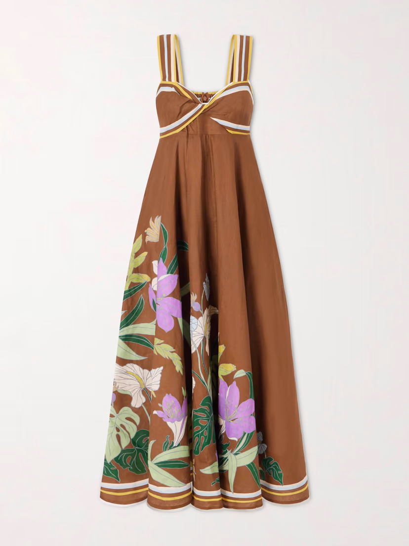 ALÉMAIS Alfie floral-print linen midi dress