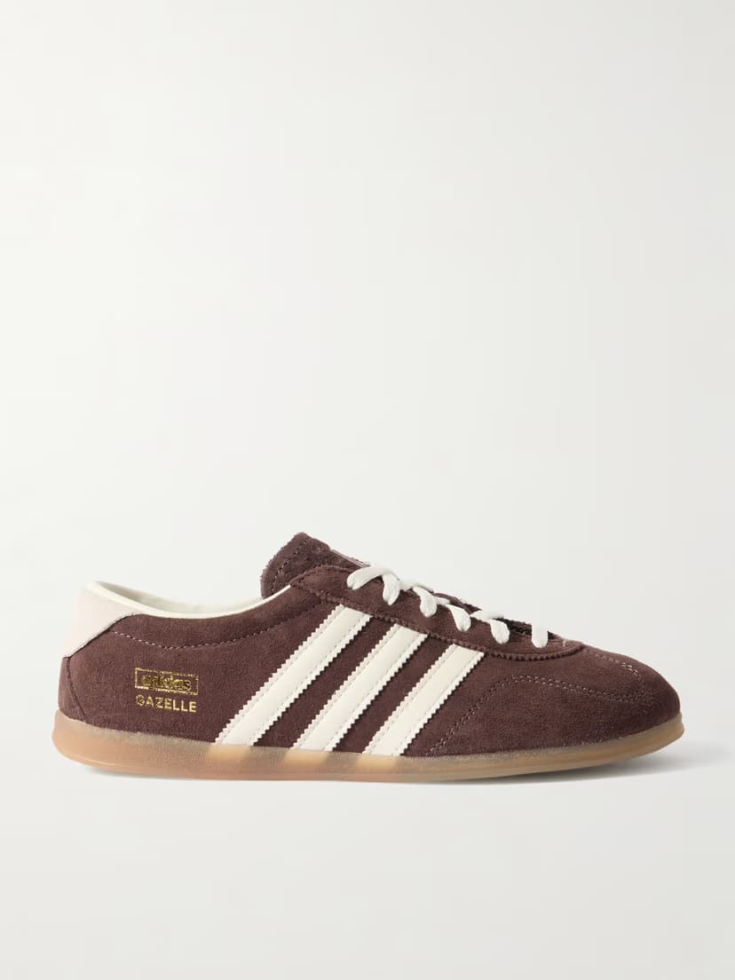 ADIDAS ORIGINALS Gazelle Lo Pro leather-trimmed suede sneakers