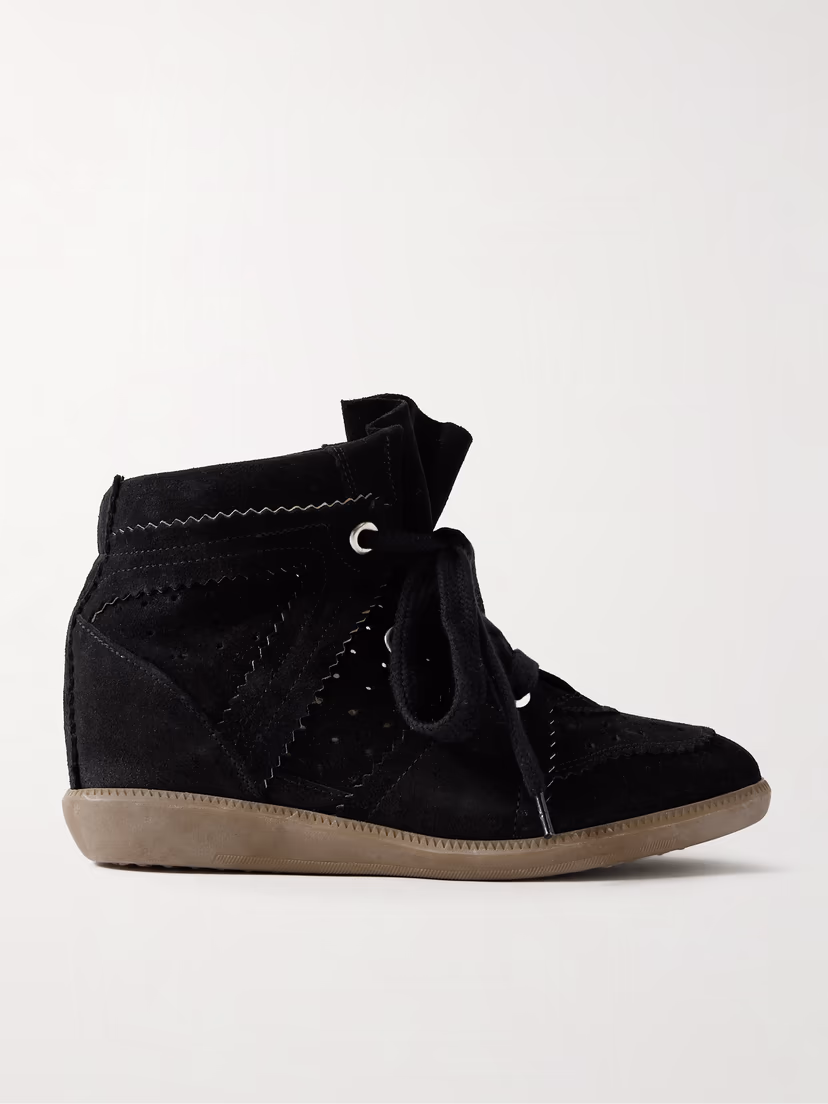ISABEL MARANT Bobby suede wedge sneakers