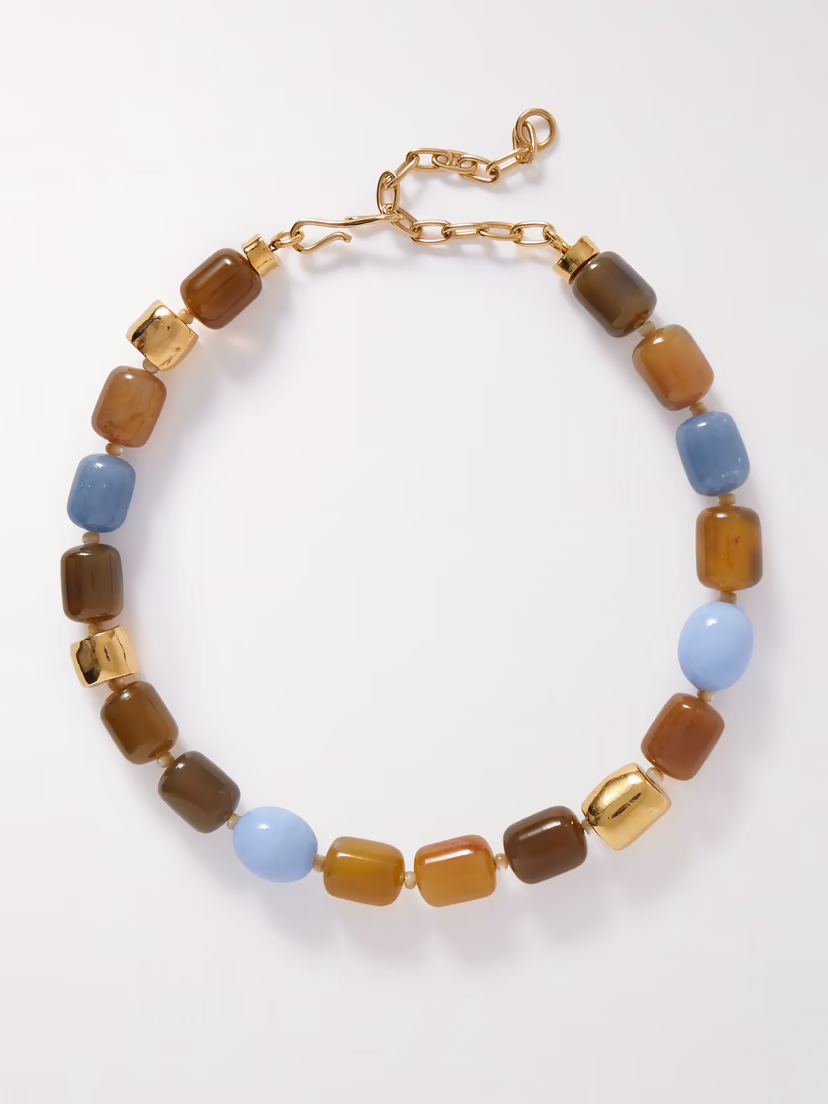 LIZZIE FORTUNATO Palomino gold-plated multi-stone necklace