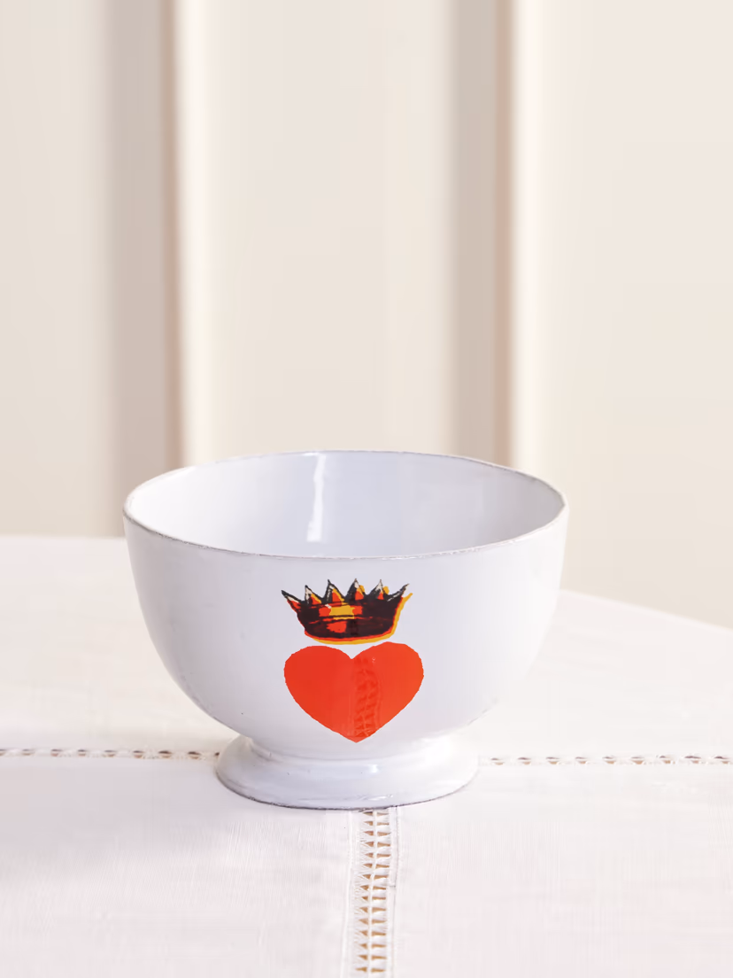 ASTIER DE VILLATTE + John Derian Crowned Heart ceramic bowl