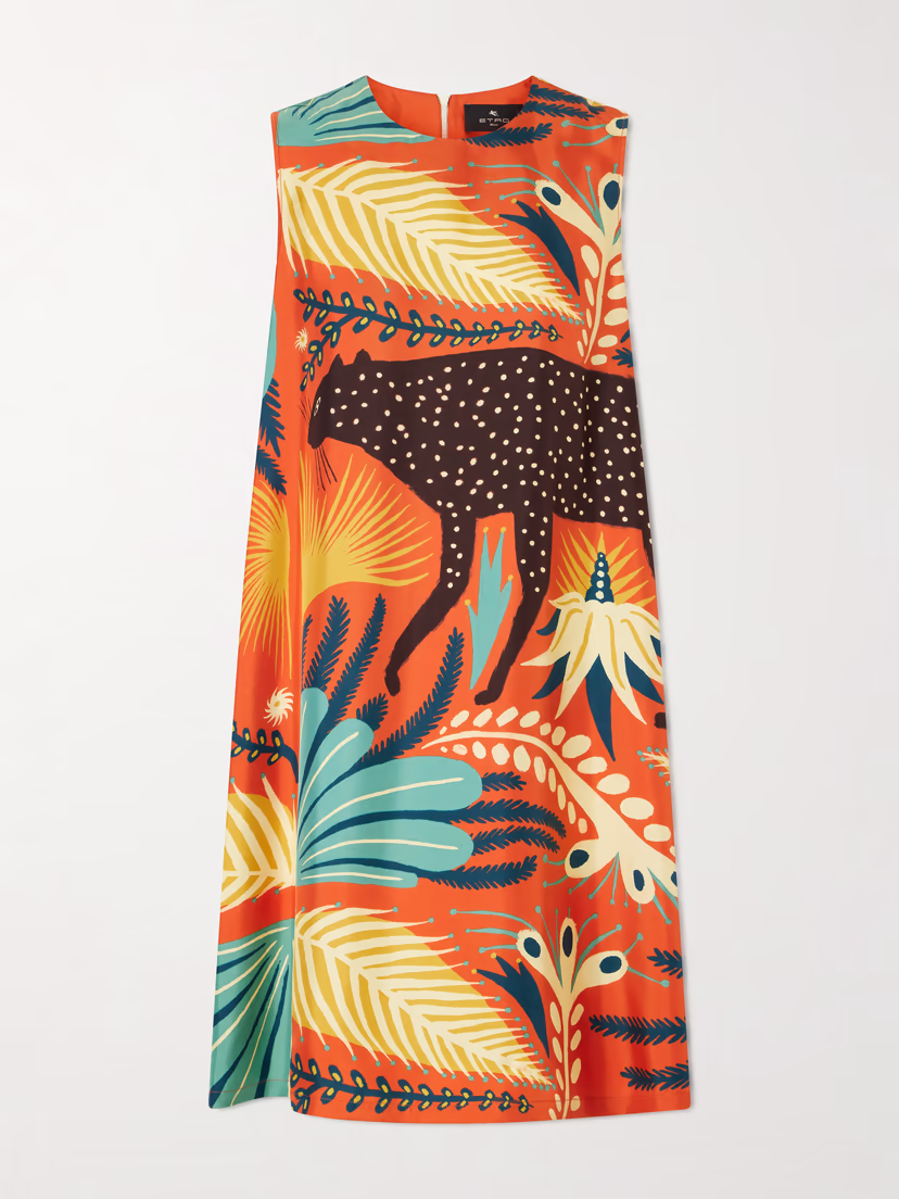 ETRO Printed silk mini dress