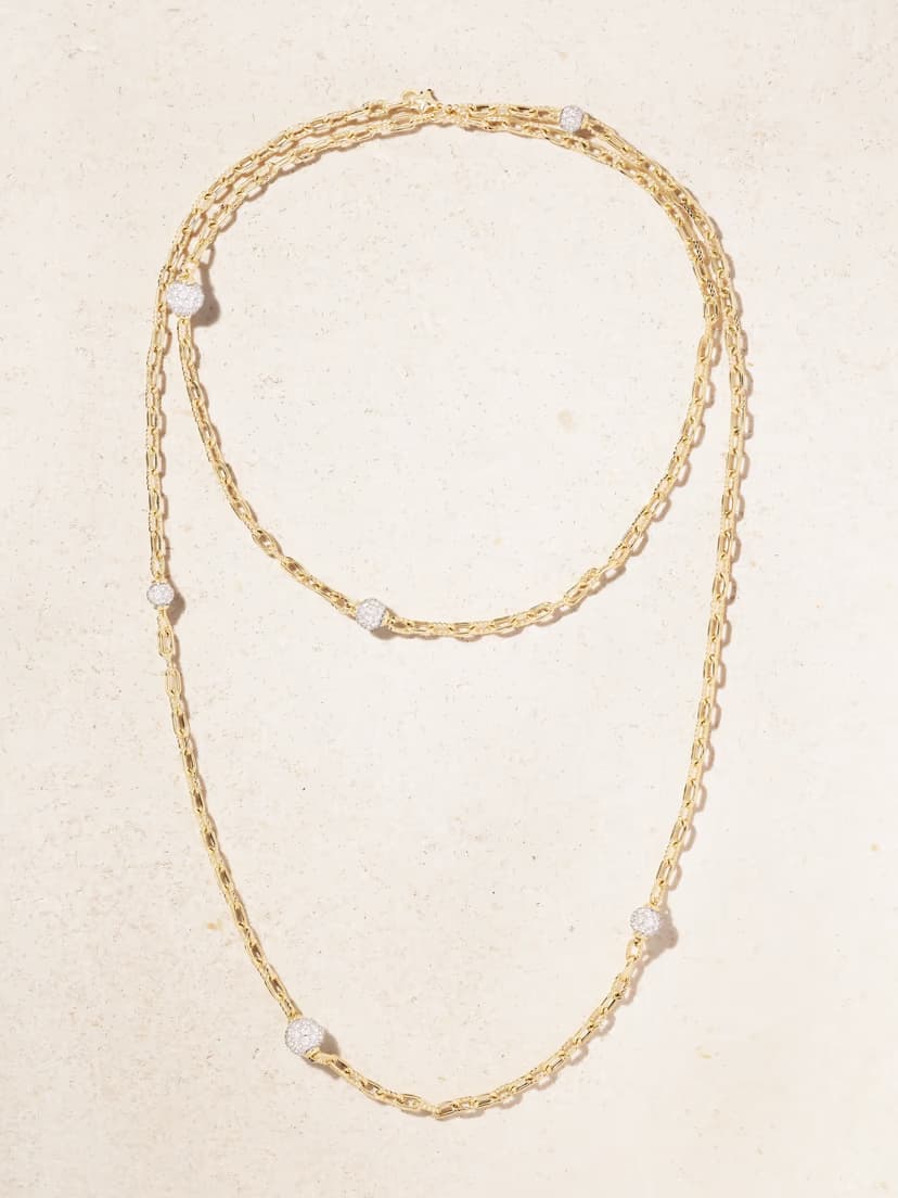 DAVID YURMAN DY Madison® rhodium-plated 18-karat gold diamond necklace