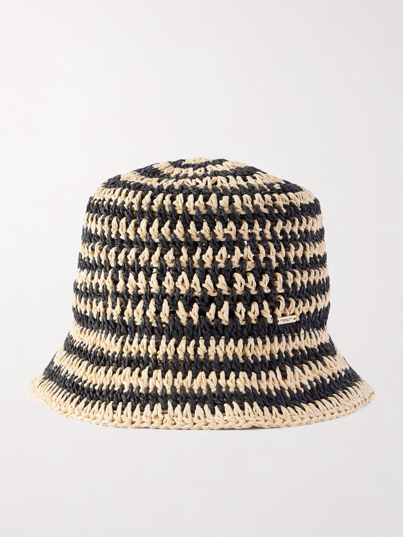 EUGENIA KIM Jonah striped straw bucket hat